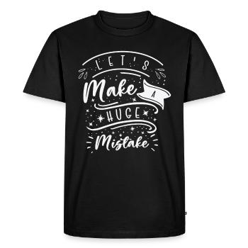 Énorme erreur Citations d’imperfection de l’art de la ligne - T-shirt Premium bio Homme - noir - Devant - Nico (187cm)