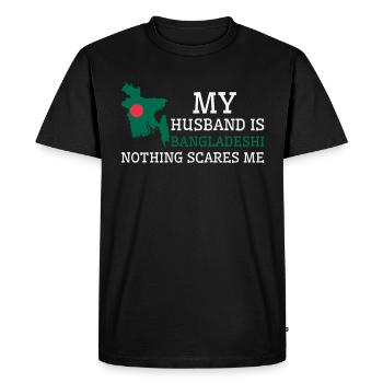 Rien ne me fait peur mari bangladais - T-shirt Premium bio Homme - noir - Devant - Nico (187cm)