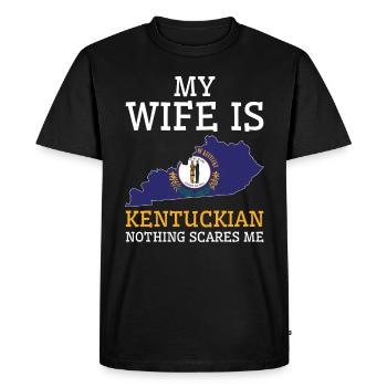 Rien ne me fait peur femme du Kentucky - T-shirt Premium bio Homme - noir - Devant - Nico (187cm)