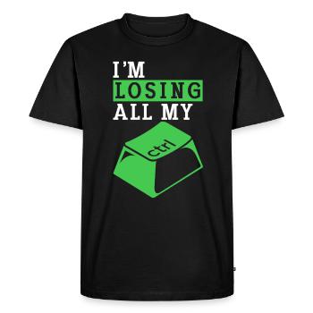 Cyber Security Computer Key Software Engineer - Men's Premium Organic T-Shirt - black - Front - Nico (187cm)