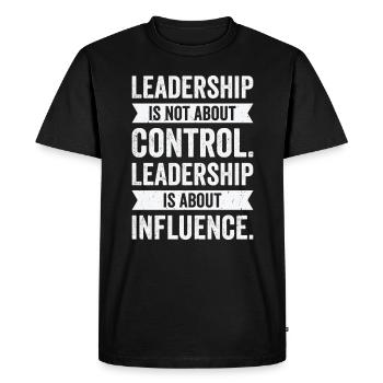 Leadership Sagesse Citations Guide Inspirer - T-shirt Premium bio Homme - noir - Devant - Nico (187cm)