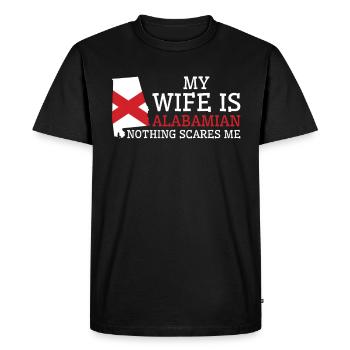 Rien ne me fait peur Femme Alabamienne Alabama - T-shirt Premium bio Homme - noir - Devant - Nico (187cm)