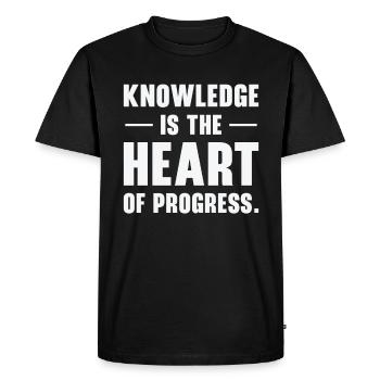 Entrepreneurs Knowledge Quotes Innovators Progress - Men's Premium Organic T-Shirt - black - Front - Nico (187cm)
