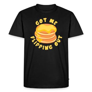 Pancake Baker Petit déjeuner Journée des crêpes - T-shirt Premium bio Homme - noir - Devant - Nico (187cm)