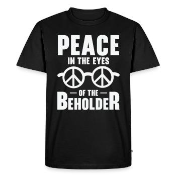 Peace Sign Vintage Lunettes Peace Lover - T-shirt Premium bio Homme - noir - Devant - Nico (187cm)