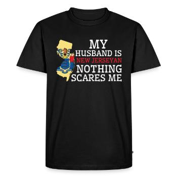 Rien ne me fait peur New Jerseyan Mari Nouveau - T-shirt Premium bio Homme - noir - Devant - Nico (187cm)