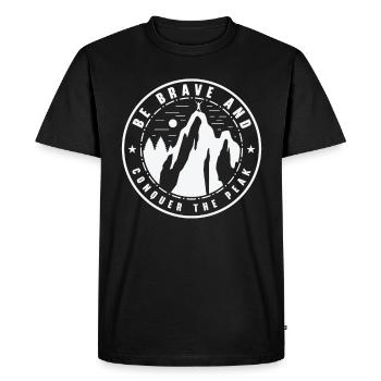 Nature Fan Success Entrepreneur Progress Wisdom - Men's Premium Organic T-Shirt - black - Front - Nico (187cm)