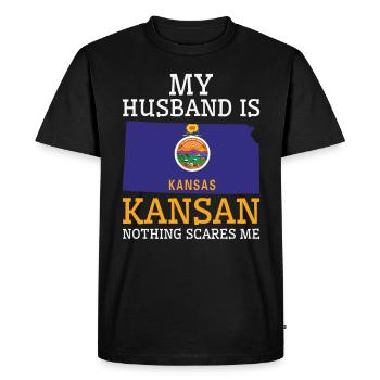 Rien ne me fait peur Kansan mari Kansas - T-shirt Premium bio Homme - noir - Devant - Nico (187cm)