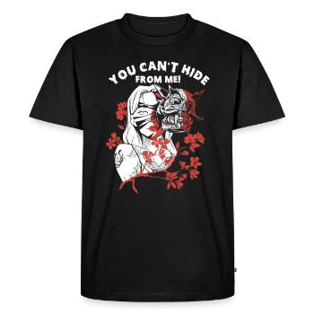 Girl Warp Horror Two Face Creepy Art Aesthetic - Men's Premium Organic T-Shirt - black - Front - Nico (187cm)