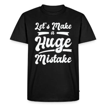 Énorme erreur Citations d’imperfection de l’art de la ligne - T-shirt Premium bio Homme - noir - Devant - Nico (187cm)