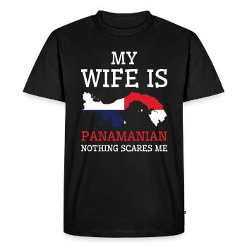 Nothing Scares Me Panamanian Wife Panama - Men's Premium Organic T-Shirt - black - Front - Nico (187cm)