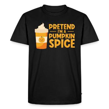 Pumpkin Spice Latte Halloween Costume Coffee - Men's Premium Organic T-Shirt - black - Front - Nico (187cm)