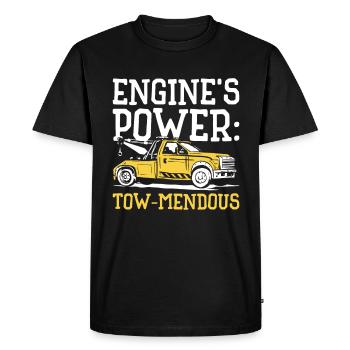 Tow Truck Driver Trucking Engine Operator Trucker - Men's Premium Organic T-Shirt - black - Front - Nico (187cm)