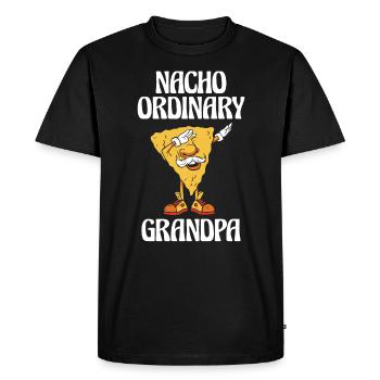 Fête des grands-parents Grand-père Nacho Papa Blague - T-shirt Premium bio Homme - noir - Devant - Nico (187cm)