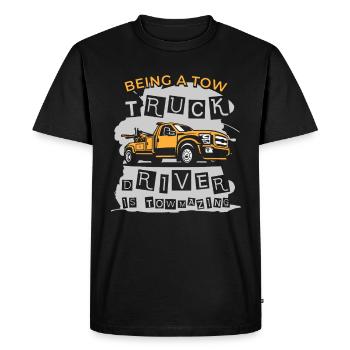 Amazing Tow Truck Driver Trucking Operator - Men's Premium Organic T-Shirt - black - Front - Nico (187cm)