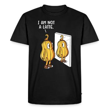 Pumpkin Latte Lover Café Pumpkin Spice Latte - T-shirt Premium bio Homme - noir - Devant - Nico (187cm)