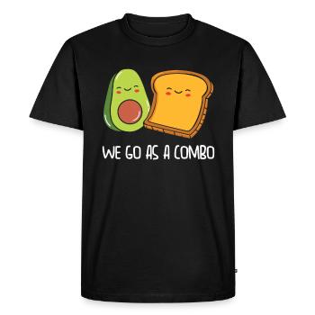 Frères et sœurs Avocado Toast Combo Grande Sœur - T-shirt Premium bio Homme - noir - Devant - Nico (187cm)