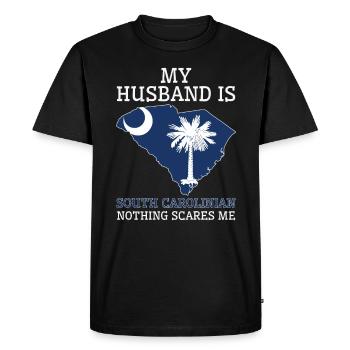 Rien ne me fait peur mari de Caroline du Sud - T-shirt Premium bio Homme - noir - Devant - Nico (187cm)