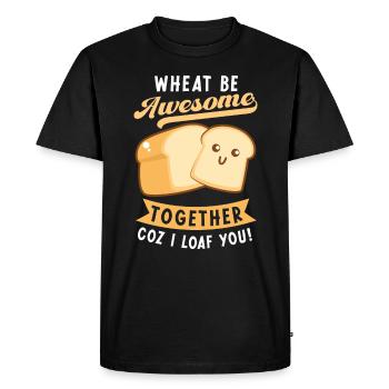 Bread Baking Bakery Pastry Loaf Bread Baker Wheat - Men's Premium Organic T-Shirt - black - Front - Nico (187cm)