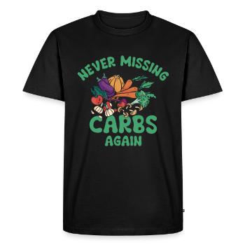 Aliments cétogènes Perte de poids plus saine - T-shirt Premium bio Homme - noir - Devant - Nico (187cm)