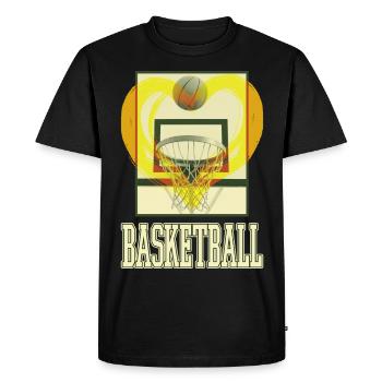 Basketball basketball hoop basketball sports heart - Men's Premium Organic T-Shirt - black - Front - Nico (187cm)