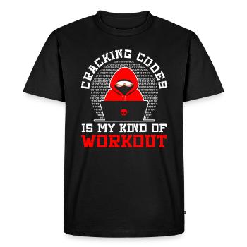 Cybersecurity Professional Hacker Cracking Codes - Men's Premium Organic T-Shirt - black - Front - Nico (187cm)