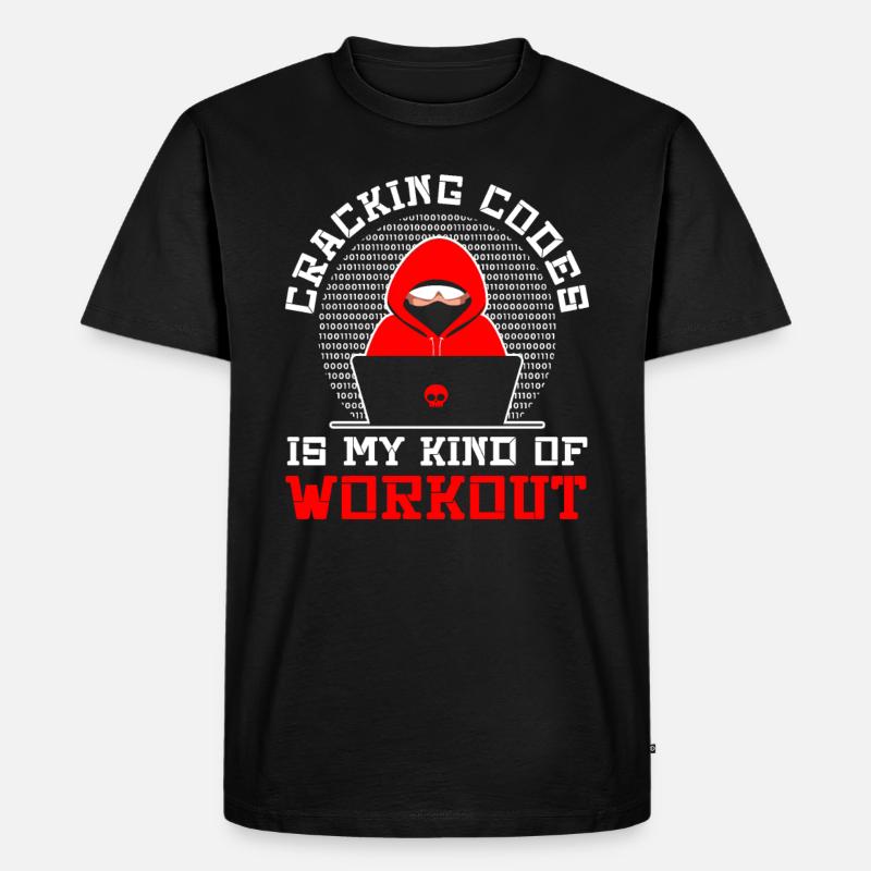 Cybersecurity Professional Hacker Cracking Codes - Männer Premium Bio T-Shirt - Schwarz