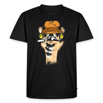 Costume formel de tuxedo d’animal d’autruche de détective - T-shirt Premium bio Homme - noir - Devant - Nico (187cm)