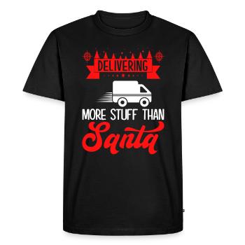 Jour de Noël des travailleurs des postes - T-shirt Premium bio Homme - noir - Devant - Nico (187cm)