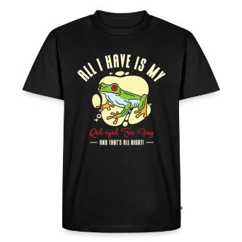 Red Eyed Tree Frog Cute Rainforest Amphibian - Men's Premium Organic T-Shirt - black - Front - Nico (187cm)