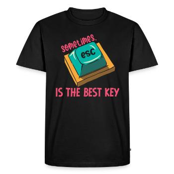Software Engineer Computer Key Programming - Men's Premium Organic T-Shirt - black - Front - Nico (187cm)