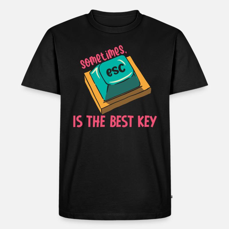 Software Engineer Computer Key Programming - Men's Premium Organic T-Shirt - black