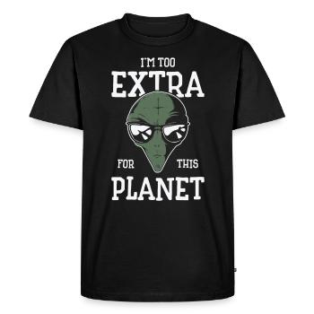 Space Alien Extravertit Êtres extravertis - T-shirt Premium bio Homme - noir - Devant - Nico (187cm)