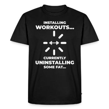 Installing Workout Gym Lover Exercise - Men's Premium Organic T-Shirt - black - Front - Nico (187cm)