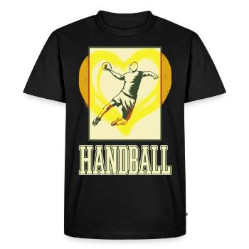 Handball Handball Player Handball Player Heart Vintage - Men's Premium Organic T-Shirt - black - Front - Nico (187cm)