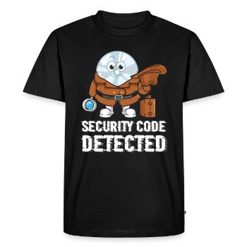Network And Computer Security Hard Disc Detective - Men's Premium Organic T-Shirt - black - Front - Nico (187cm)