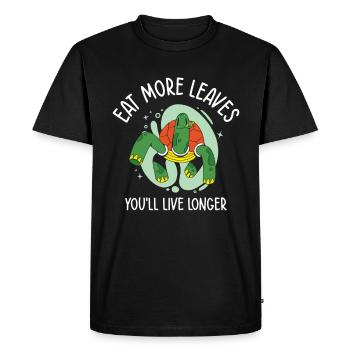 Turtle Pet Owner Vegetables Wildlife Reptile Pet - Men's Premium Organic T-Shirt - black - Front - Nico (187cm)