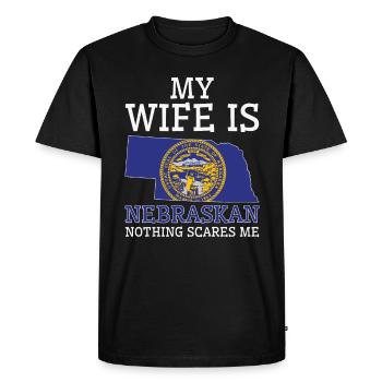 Rien ne me fait peur Nebraska femme Nebraska - T-shirt Premium bio Homme - noir - Devant - Nico (187cm)