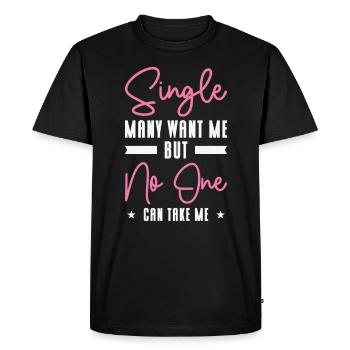 Single Relationship Solo Independent Single Quotes - Men's Premium Organic T-Shirt - black - Front - Nico (187cm)
