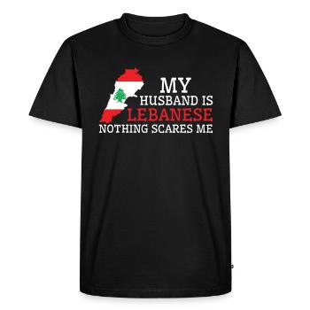 Rien ne me fait peur mari libanais - T-shirt Premium bio Homme - noir - Devant - Nico (187cm)