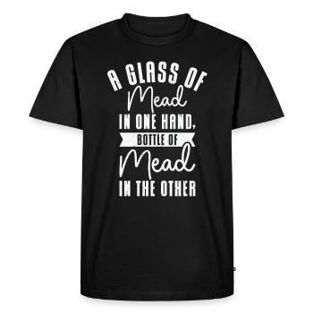 Miel Vin Hydromel Abeille Home Brewer Viking Renaissance - T-shirt Premium bio Homme - noir - Devant - Nico (187cm)