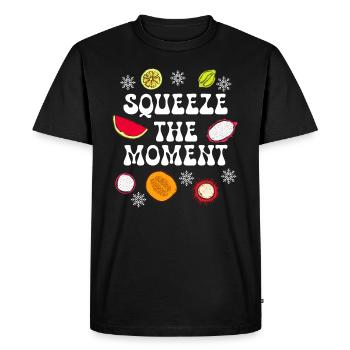 Vacances de Noël fruitées Saison hivernale saine - T-shirt Premium bio Homme - noir - Devant - Nico (187cm)