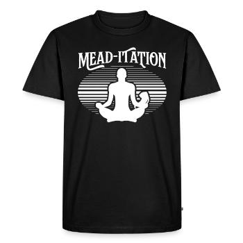 Honey Wine Mead Home Brewer Yoga Meditation - Men's Premium Organic T-Shirt - black - Front - Nico (187cm)