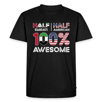 Né émirati Émirats arabes unis - T-shirt Premium bio Homme - noir - Devant - Nico (187cm)