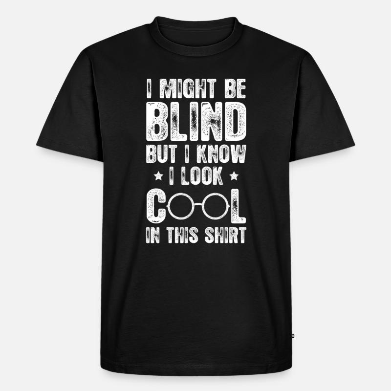 Braille-Schrift Blinde Blindheit Bewusstsein - Männer Premium Bio T-Shirt - Schwarz