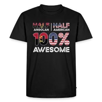 Moitié Angola Angola États-Unis - T-shirt Premium bio Homme - noir - Devant - Nico (187cm)