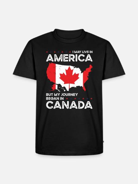 Né Canada Canada États-Unis - T-shirt Premium bio Homme - noir