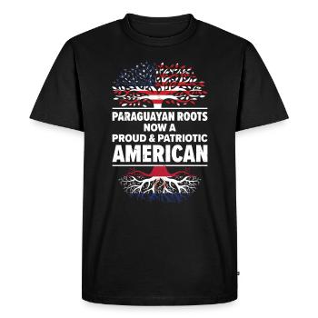 Né au Paraguay Paraguay Américains USA - T-shirt Premium bio Homme - noir - Devant - Nico (187cm)