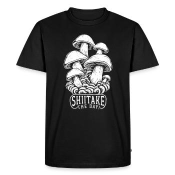 Shiitake Mushroom Forest Fungi Shiitake Moral - Men's Premium Organic T-Shirt - black - Front - Nico (187cm)