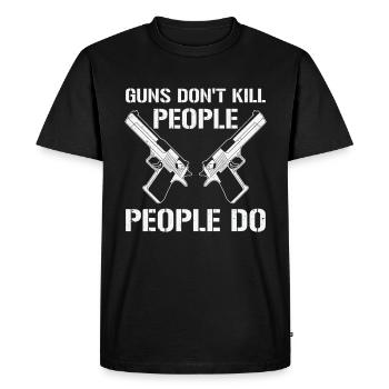Guns Pistol Lover Gun Owner Shooting - Men's Premium Organic T-Shirt - black - Front - Nico (187cm)